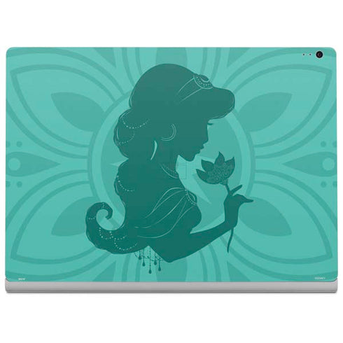 Disney Aladdin Princess Jasmine Silhouette Flower Surface Book 2 13.5in Skin